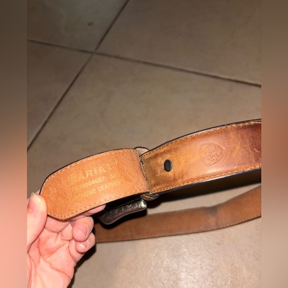 Ariat Brown Burnished Leather Belt 38 main image 9